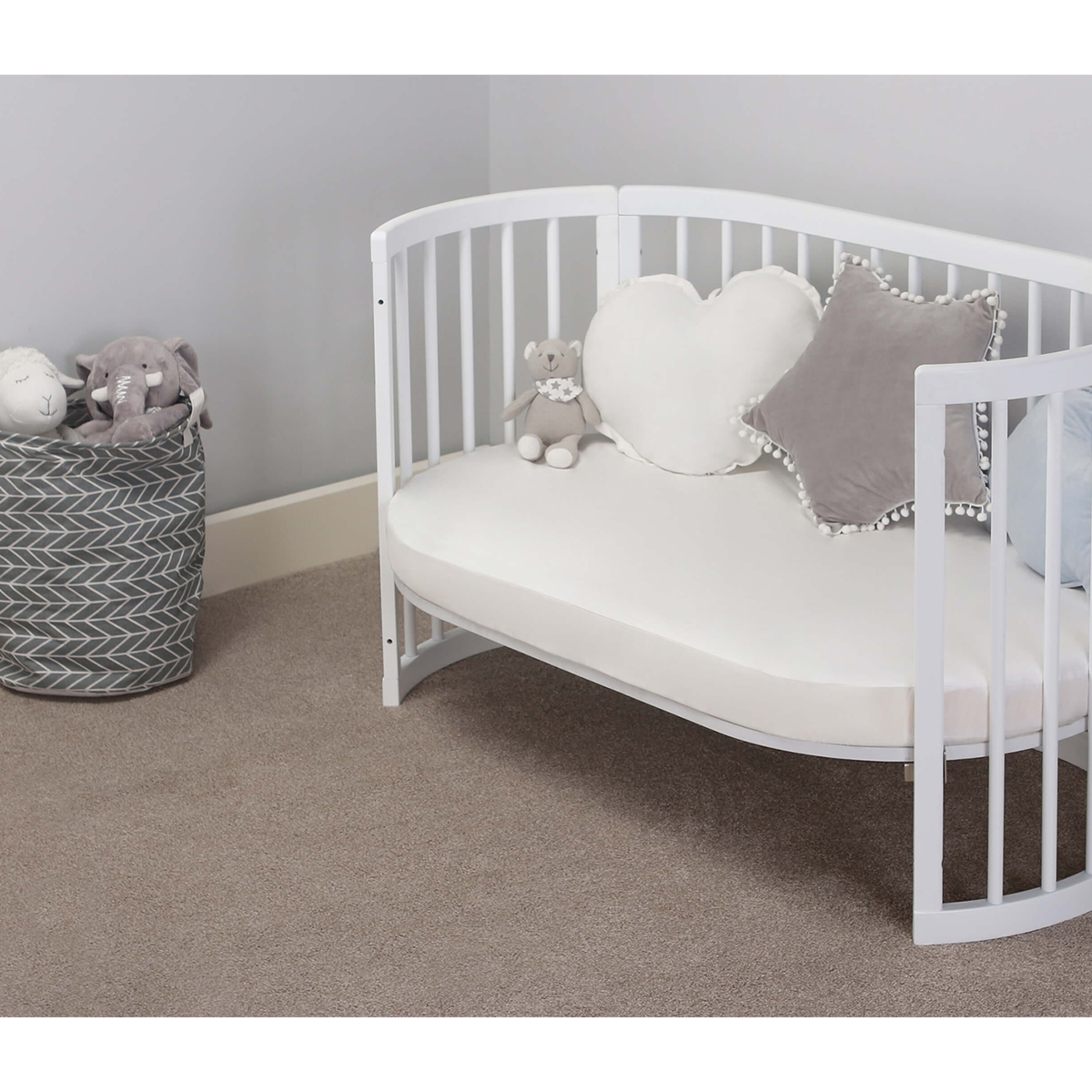 Boori Oasis Oval 10 in 1 Convertible Cot - White-6.jpg